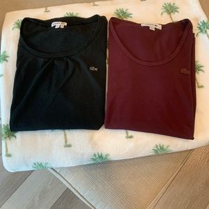 Two Lacoste shirts